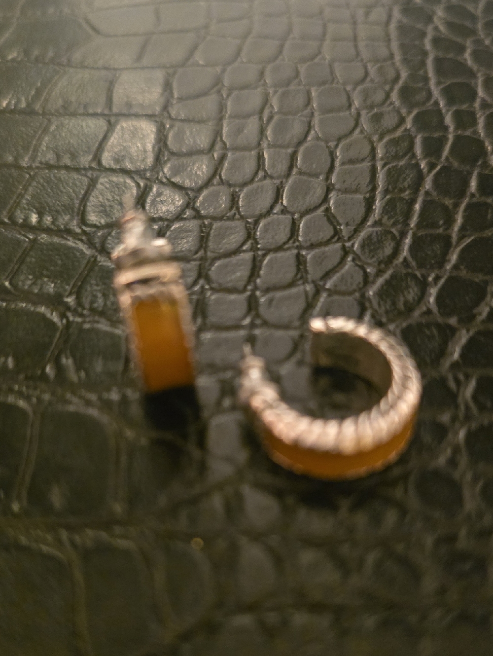 Yellow Enamel Hoop Earrings